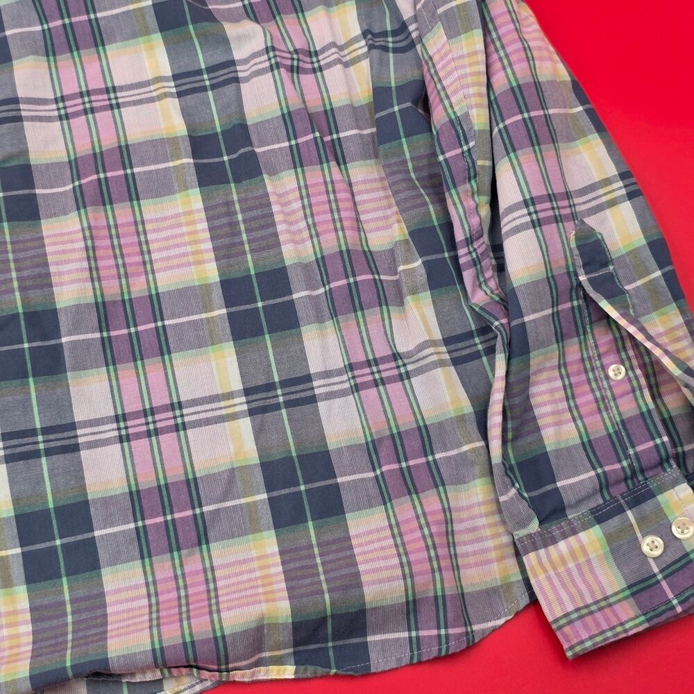 Arrow Men’s Plaid Button-Down Shirt Medium Long Sleeve Multicolor Casual Classic - Picture 14 of 14